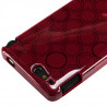 Housse Coque Style Cercle pour Sony Xperia Go Couleur Rouge Translucide