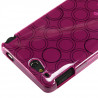 Housse Coque Style Cercle pour Sony Xperia Go Couleur Rose Fushia Translucide