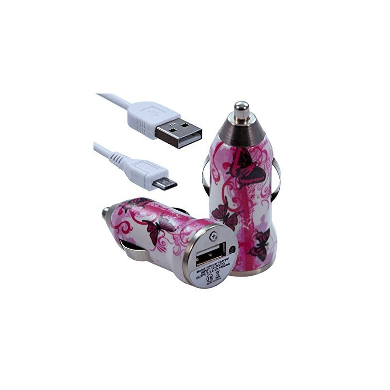 Chargeur voiture allume cigare USB motif CV09 pour Samsung Galaxy S6 Active