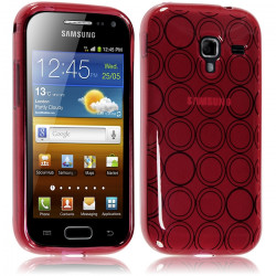 Coque Style Cercle pour Samsung Galaxy Ace 2 i8160 Couleur Rouge Translucide