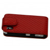 Housse coque étui Gaufré pour Samsung Player One S5230 couleur rouge