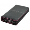 Housse etui portefeuille pour Apple Iphone 4 / 4S couleur rose + Film protecteur