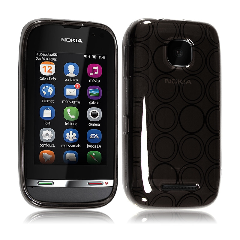 Coque Style Cercle pour Nokia Asha 311 Couleur Fumé Translucide
