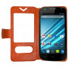 Housse Coque Etui S-view Universel M Couleur Orange pour Logicom S450