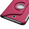 Housse Coque Etui Anneau Style Chrome Pour Samsung Galaxy Note 8.0 N5100 Avec Rotation 360 Degrés Couleur Rose Fushia