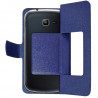 Housse Coque Etui S-view Universel S Couleur Bleu pour Samsung Galaxy Trend Lite