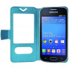 Housse Coque Etui S-view Universel S Couleur Bleu Clair pour Samsung Galaxy Trend Lite