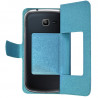 Housse Coque Etui S-view Universel S Couleur Bleu Clair pour Samsung Galaxy Trend Lite