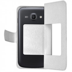 Housse Coque Etui S-view Universel S Couleur Blanc pour Samsung Galaxy Ace 4