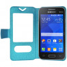 Housse Coque Etui S-view Universel S Couleur Bleu Clair pour Samsung Galaxy Ace 4