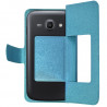 Housse Coque Etui S-view Universel S Couleur Bleu Clair pour Samsung Galaxy Ace 4