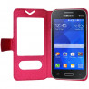 Housse Coque Etui S-view Universel S Couleur Rose Fushia pour Samsung Galaxy Ace 4