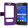 Housse Coque Etui S-view Universel S Couleur Violet pour Samsung Galaxy Ace 4