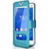 Housse Coque Etui S-view Universel S Couleur Bleu Clair pour Sony Xperia Z3 Compact