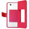 Housse Coque Etui S-view Universel S Couleur Rose Fushia pour Sony Xperia Z3 Compact