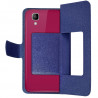 Housse Coque Etui S-view Universel S Couleur Bleu pour Wiko Sunset