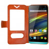 Housse Coque Etui S-view Universel XL Couleur Orange pour Wiko Slide