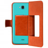 Housse Coque Etui S-view Universel XL Couleur Orange pour Wiko Slide