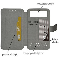 Housse Coque Etui Universel L avec Motif KJ22b pour Doogee Voyager2 DG310