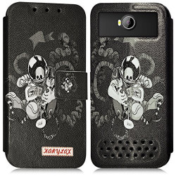 Housse Coque Etui Universel L avec Motif ZA02 pour Doogee Voyager2 DG310