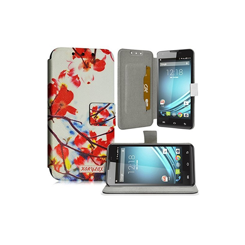 Housse Coque Etui Universel M avec Motif KJ12 pour Doogee Leo DG280