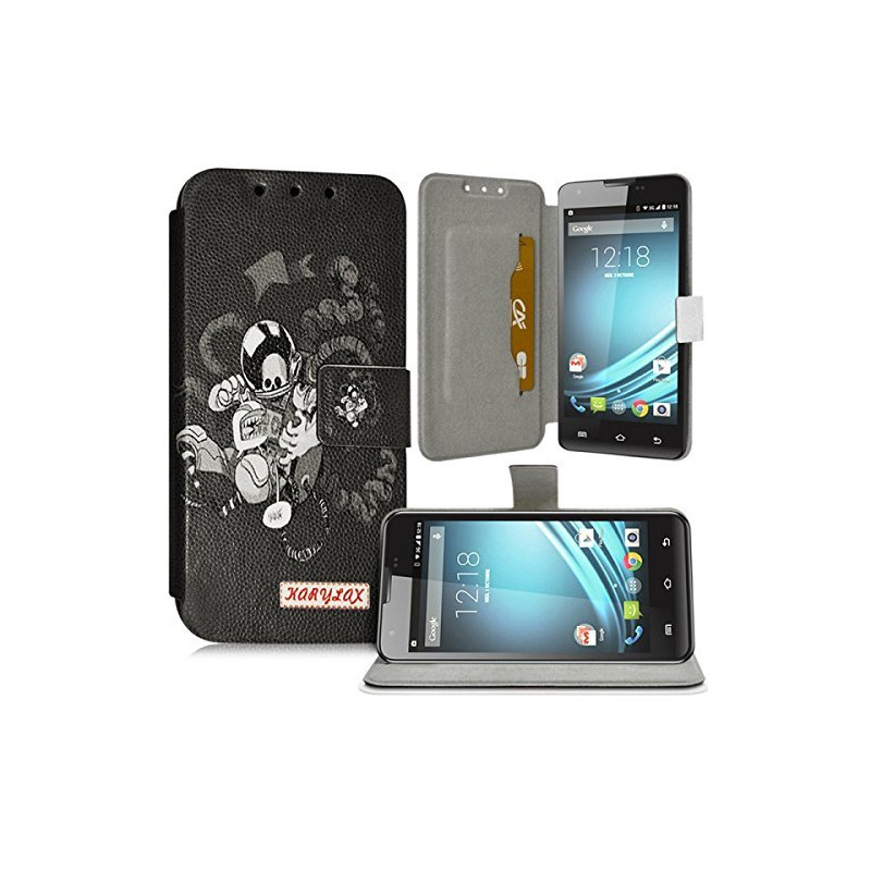 Housse Coque Etui Universel M avec Motif ZA02 pour Doogee Leo DG280