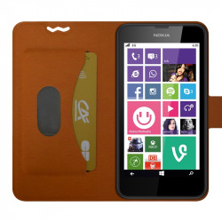 Housse Coque Etui Fonction Support 360 degrés Universel S couleur Orange pour Nokia Lumia 635