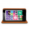 Housse Coque Etui Fonction Support 360 degrés Universel S couleur Orange pour Nokia Lumia 635