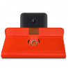 Housse Coque Etui Fonction Support 360 degrés Universel S couleur Orange pour Nokia Lumia 635