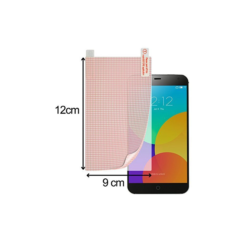 Pack de 2 Films de Protection d'Ecran à découper Universel XL aux dimensions max 12cm x 9cm pour Asus Zenfone 5