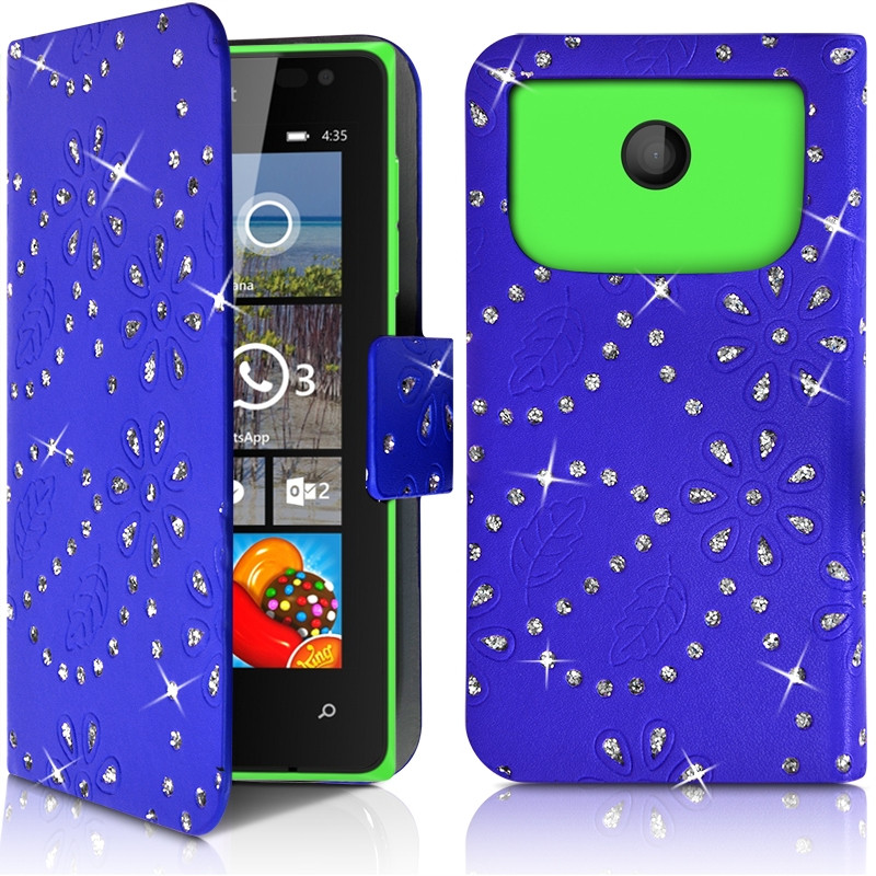 Housse Coque Etui Portefeuille Universel Style Diamant pour Archos 50 Helium 4G Couleur Noir