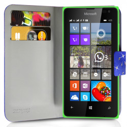 Housse Coque Etui Portefeuille Universel Style Diamant pour Archos 50 Helium 4G Couleur Noir