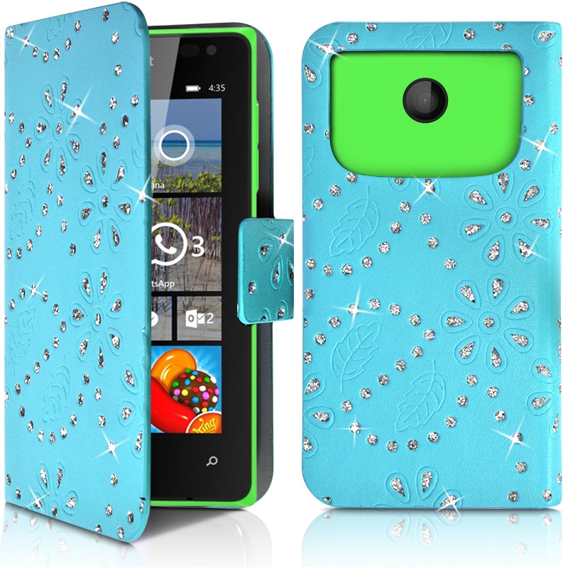 Housse Coque Etui Portefeuille Universel Style Diamant pour Archos 50 Helium 4G Couleur Noir