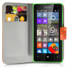 Housse Coque Etui Portefeuille Motif Diamant Universel S couleur orange pour Nokia Lumia 435