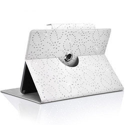 Housse Etui Diamant Universel M couleur Blanc pour Tablette Huawei Honor T1 8"