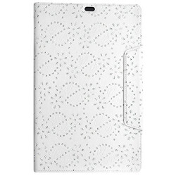 Housse Etui Diamant Universel M couleur Blanc pour Tablette Huawei Honor T1 8"