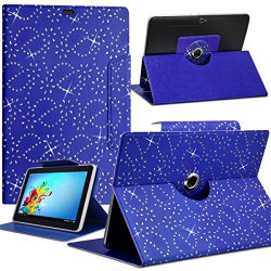 Housse Etui Diamant Universel S couleur Bleu pour Tablette Polaroid Infinite+ 7"