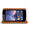 Housse Coque Etui Fonction Support 360 degrés Universel S couleur Orange pour Wiko Cink Peax 2