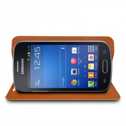 Housse Coque Etui Fonction Support 360 degrés Universel S couleur Blanc pour Samsung Galaxy Trend Lite
