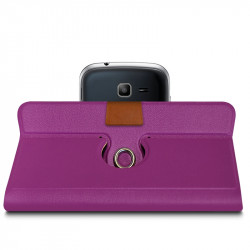 Housse Coque Etui Fonction Support 360 degrés Universel S couleur Violet pour Samsung Galaxy Trend Lite