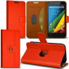 Housse Coque Etui Fonction Support 360 degrés Universel S couleur Orange pour Motorola Moto G 4G