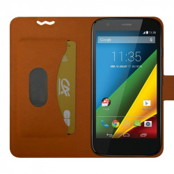 Housse Coque Etui Fonction Support 360 degrés Universel S couleur Orange pour Motorola Moto G 4G