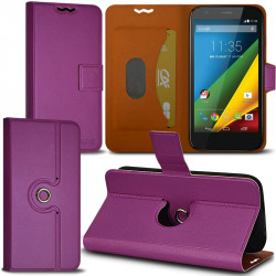 Housse Coque Etui Fonction Support 360 degrés Universel S couleur Violet pour Motorola Moto G 4G