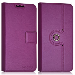 Housse Coque Etui Fonction Support 360 degrés Universel S couleur Violet pour Motorola Moto G 4G