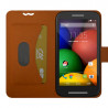 Housse Coque Etui Fonction Support 360 degrés Universel S couleur Orange pour Motorola Moto E