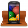 Housse Coque Etui Fonction Support 360 degrés Universel S couleur Orange pour Motorola Moto E