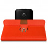 Housse Coque Etui Fonction Support 360 degrés Universel S couleur Orange pour Motorola Moto E