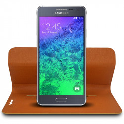 Housse Etui Fonction Support 360 degrés Universel M couleur Bleu pour Samsung Galaxy Alpha