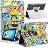 Housse Etui Motif KJ23 Universel L pour Tablette Archos 101 Xenon Lite