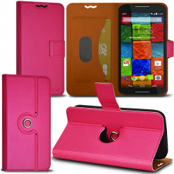 Housse Coque Etui S-view Universel Couleur Rose Fushia pour Archos 50b Platinium